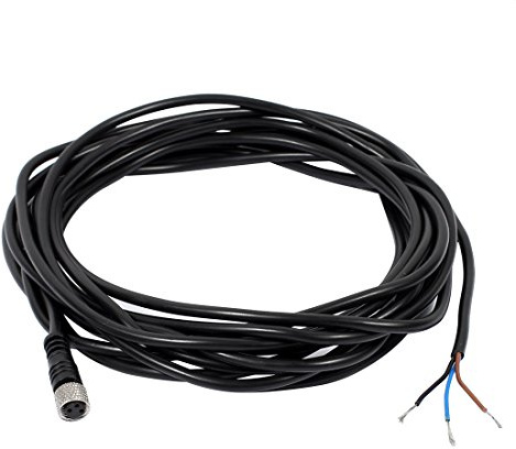 Sourcingmap M8 Female Straight 3 Pins Connector Aviation Socket Electrical Cable 5M