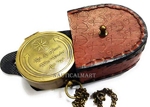 Boy Scouts Kompass Messing mit Leder Fall