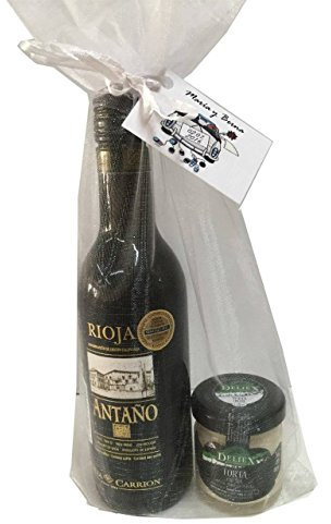Botellita de vino Antaño rioja 18,7 cl con crema de torta de queso 30 gr en cristal y bolsa de organza, detalles para invitados en bodas, comuniones, bautizos, regalitos originales.