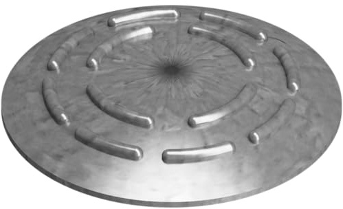 BAUZAUNWELT Markierungsnagel aus Aluminium zum aufkleben Ø 100 x 15 mm (1 Stück ohne Schaft)