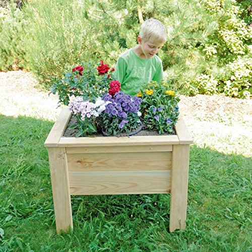 Wiemann Lehrmittel Hochbeet für Kinder aus Holz, Natur, für Balkone und Gärten