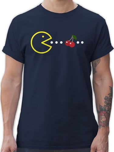 T-Shirt Herren - Nerd Geschenke - Retro Gamer-Motiv - XL - Navy Blau - Games Shirt geekshirt zocker Gaming Tshirts Tshirt nerdige Shirts zocken 80er Game tischirt. Computer Gaming-Shirt Gamer pc