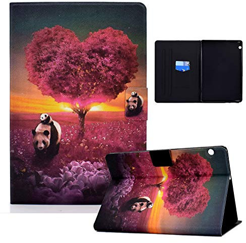 Case for Huawei MediaPad T5 10 - Bspring Flip Slim Lightweight Leather Stand Cover with Card Pocket for Huawei MediaPad T5 10-Inch Tablet,Panda