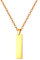 JewelryWe Rechteckig Anhänger Halskette Edelstahl: Gold Minimalistische Unisex Kette mit Rechteck Platte Anhänger Namenskette Verstellbar mit O-Gliederkette Mode Schmuck für Damen Herren