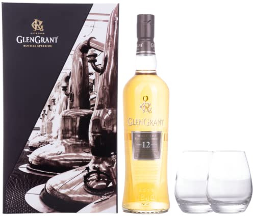 Glen Grant 12 Years Old Single Malt 43% Vol. 0,7l in Giftbox with 2 glasses