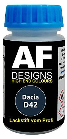 Alex Flittner Designs Lápiz Retoque compatible con Dacia D42 Azul Marino Secado Rápido Tupflack Pintura