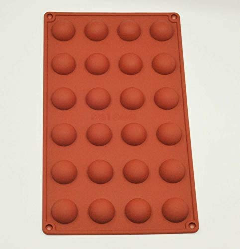 Selecto Bake Moule Silicone Demi-Sphère 24 Cavités - Pour Chocolat, Dessert, Terre Cuite - Semi-Sphérique