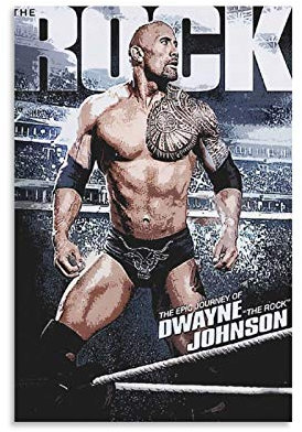 JINGHUAN Schauspieler-Poster The Rock von Dwayne Johnson, Tapete, Poster, dekoratives Gemälde, Leinwand, Wandkunst, Wohnzimmer, Poster, Schlafzimmer, Gemälde, 40 x 60 cm