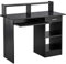 Yaheetech Scrivania per Computer Tavolo Porta PC Tavolo da Studio Scrittotio Portaoggetti a Ripiani Moderno con Cassetto Nero