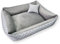 4L Textil OTTO Kuscheliges Hundebett Bezug abnehmbar und waschbar Hundekorb mittelgroße Hunde Hundekissen flauschig Hundekörbchen Hundesofa Grau (120x100 cm, Grau)