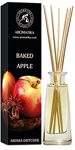 Raumduft Diffuser Bratapfel/Baked Apple 100ml - Raumparfüme - Duftdiffusor mit Stäbchen - Raumbeduftung - Zimmerduft - Aromadiffusers - Haus Parfüm - Duftaroma - Duft Diffuser - Aromatika