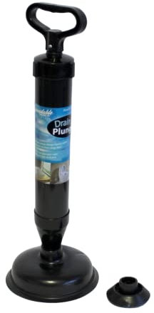 Dependable Industries inc. Essentials High Pressure Powerful Pump Multi-Drain Plunger Bathroom Kitchen Toilet Shower Sinks (Black)