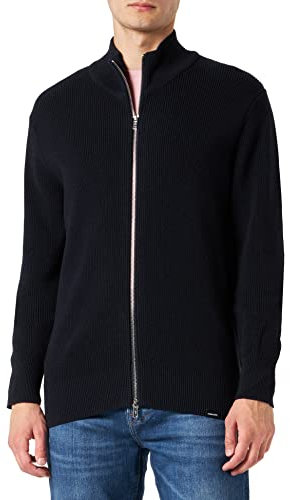 Seidensticker Men's Regular Fit Langarm Strickjacke, Dunkelblau, XXL