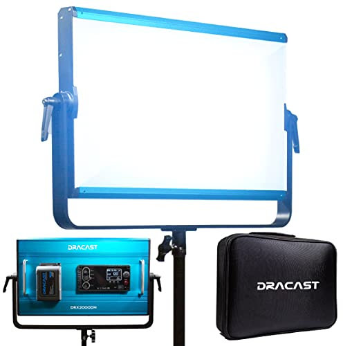 Dracast X Series LED2000 - Tageslicht 5600K LED Panel Videoleuchte | App Steuerung | Dimmbar 0-100% | CRI & TLCI 96+ | V-Mount Akku | inkl. Tasche | Fotostudio | Video Beleuchtung