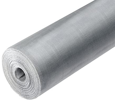 Aluminium Gitter Meterware | Maschenweite 1x1mm | Rollenbreite: 120cm | 180g / m² Perfekt als stabiles langlebiges Fliegengitter Insektenschutzgitter oder als Gewebe für Modellbau