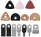 Lames de scie oscillante, lot de 38 pièces, lames d'outils multifonctions en carbure, accessoires pour outils oscillants multi-outils pour Fein, Worx,
