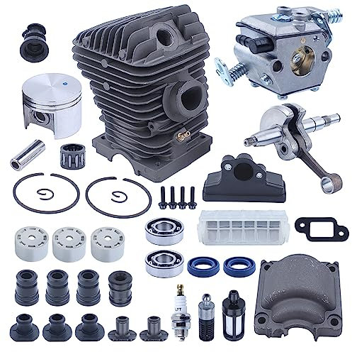 Gubeter Motorzylinderkolben Carby Buffer Set Kit, für Stihl 023 025 Ms230 Ms250 Kettensäge, 11230201209, 1123 020 1209, 11230300408, 1123 030 0408, 11231400608, 1123 140 0608