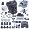 Gubeter Motor Cilindro Pistón Carby Buffer Set Kit, para Stihl 023 025 Ms230 Ms250 Motosierra, 11230201209, 1123 020 1209, 11230300408, 1123 030 0408, 11231400608, 1123 140 0608