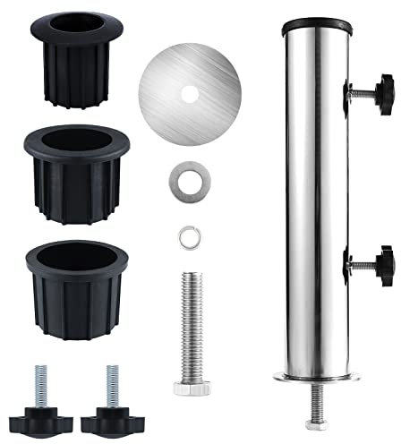 Tube de Support de Parapluie, Tube de Support de Parapluie en Acier Inoxydable Tube de Base de Parapluie en PVC Manchon de Tuyau de Support de Parapluie Pièces de Rechange pour l'Extérieur