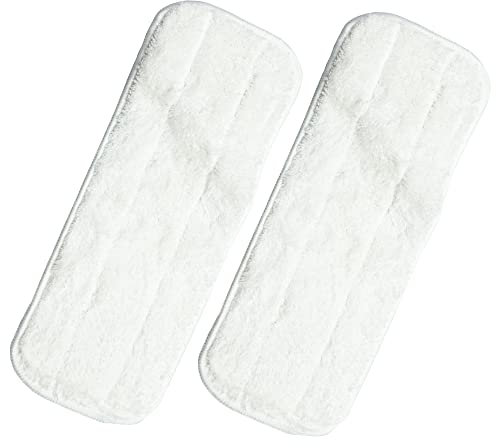 Microfibre Flat Refill for Bamboo Floor Mop - Perfect for Hardwood, Laminate, Tile, and More - Flat Mop for Kitchen, Bathroom, Shower - Laminate Floor Cleaner Mop – (Pack of 2 Flat Refill Pads)