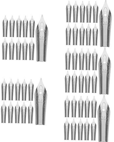 Operitacx 150 Pcs Fountain Pen Spare Signature Pen Ink Dip Pen Nibs Quill Pen Nibs Calligraphy Pen Nibs Pen Nibs Replacement Glass Dip Pen Inkwell Steel Replaceable Student Written