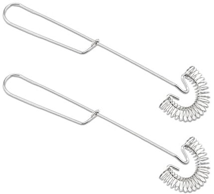 KarDoL 2 Pack Egg Whisk Sauce Whisk Gravy Whisk Scandinavian Type Flat Whisk Handheld Stainless Steel Wire, Small Spring Coil Whisk Egg Frother Milk Beater Blender Spiral Whisk Whipper Cooking Tools