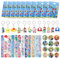 46 Stück Mari Party Mitgebsel, Kindergeburtstag Mitgebsel mit Slap Armband/Schlüsselanhänger/Anstecker/Geschenktüten, Geburtstag Mitgebsel Kinder für Cartoon, Kleine Geschenke für Jungen Mädchen