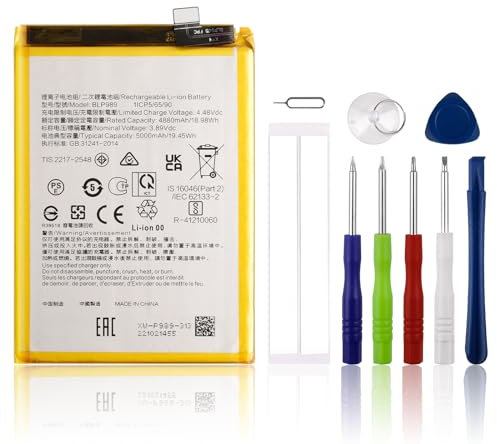 SwarKing Replacement Battery BLP989 Compatible with Oppo A98 5G,OnePlus Nord CE 3 Lite 5G with Toolkit