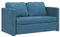 Hommdiy Bodensofa mit Schlaffunktion,klappcouch mit schlaffunktion,Blau 122x204x55 cm Samt