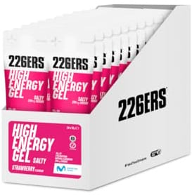 226ERS High Energy Gel, Sports Energy Gel, Strawberry 24 x 76g | 50g Kohlenhydrate, verlängerte Energie mit Cyclodextrin, schnelle Magenentleerung, bessere Verdauung, glutenfrei, laktosefrei