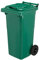 Garronda Cubo de Basura 120L con Tapa y Ruedas – Contenedor de Residuos para Exterior de Plástico Resistente para Reciclaje y Clasificación Ecológica GD-0097, Verde