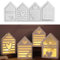 Silikonform Häuser,4 Stück Silikonform Mini Häuser,Silikonform Häuser mit Herzen,Gießform Kerzenhalter Haus,Giessformen Silikon für DIY Haus Kerzenhalter zum Basteln