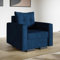 MOTIVENA Viena Sofa Sessel Wohnzimmer Modern, Ohrensessel, Loungesessel Wohnzimmer, Clubsessel, Couch Sessel, Polstersessel, Sofa Chair, Einzelsofa, Bonellfederkern (H4), Sessel Samt Blau