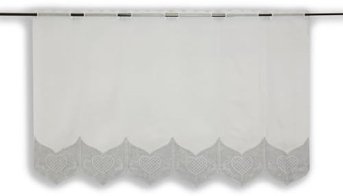 Clever-Kauf-24 Scheibengardine Hirsch Herz Landhaus Bistrogardine BxH 80x60cm