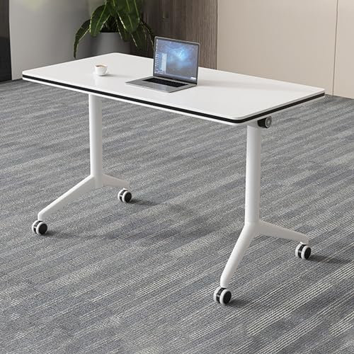 Tragbare Klappbare Konferenztisch mit leisen Rollen wasserfester Desktop Klapptisch Seminartisch für Büro Konferenzraum ideal für Klasse 80 x 40 x 74 cm Farbe A