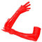 Harilla Patent Leather Gloves Elbow Long Gloves,Dress up Shiny Mittens for Woman, for Dancewear Evening Halloween Christmas, red