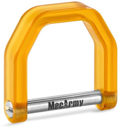 MecArmy CH2P D Ring Schlüsselring U-förmiger Schlüsselring Werkzeugloser Schnellverschluss Schlüsselanhänger, Schlüsselring Organizer für Schlüssel & Autoanhänger, EDC-Ausrüstun, Outdoor Rucksack