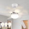 Homefire Deckenventilator Mit Beleuchtung und Fernbedienung Leise - Deckenlampe Wohnzimmer 6 Flügeln Ø75 Ventilator Mit 3*4W E27 2700K Lichtquelle Timing Deckenleuchte Fan Sommer/Winter für Flur Küche