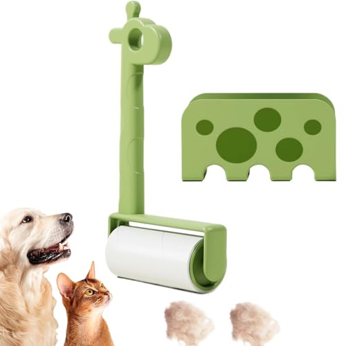 Haustierhaarentferner, Haustierlinienrolle - Haustierhaarfutter Roller,Giraffe -Design tragbarer klebriger Rasierer Pinsel -Radiergummi für Möbelteppichwagen Bettwäsche Wäsche