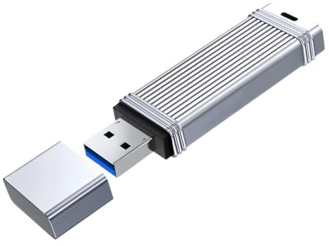 Uxsjakjsd High Speed USB3.0 Pendrive Flash Drive 64GB/128GB Portable Metal U Disk External Memory Storage USB3.0 Interface for Computer 128GB