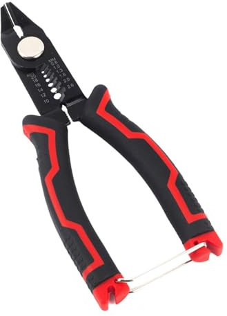 6 inch Wire Cutter, 3 in-1 Side Cutter for 20-10 AWG Stranded, Steel Cable Stripper Tool, Wire Stripper with Anti-Slip Handle, Suits for Electrical Repair, Appliance, DIY, Home Appliance, Safe Lock