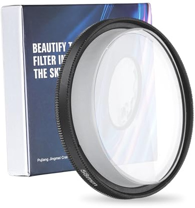 PATIKIL 58mm Camera Blur Filter for Photo Video Camera DSLR Black | Ghost Center Field Motion Super Speed Blur Filter,Ghost Cinematic Effect Double Sided Effect Photography Prism