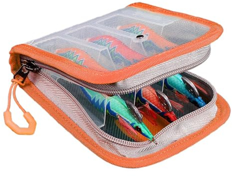 usefulbeauty Kleine Angeltasche | Aufbewahrungsbox – transparente wasserdichte Tasche für Anfänger, Kajak, Ausflug, Boot, Lagerung, grau, Se référer au descriptif, Siehe Beschreibung