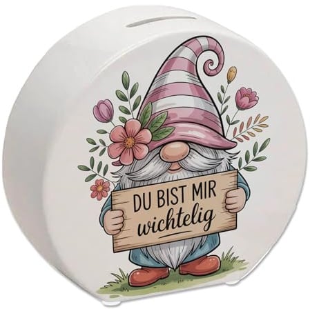 Du bist Mir wichtelig Spardose für Pflanzenfreunde und Wichtelfans - lustige Sparbüchse für Natur- und Wichtelliebhaber