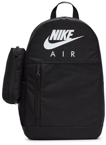 NIKE Elemental Backpack Kinder Rucksack, Schwarz/Weiß