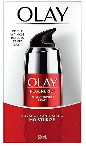 Olay Regenerist Micro-Sculpting Serum, Face Serum for Women, Fragrance-Free, Anti-Aging, Anti-Wrinkle, Firming Skin Care - Triple Collagen Cream, Peptide, Niacinamide, 1.7 Oz