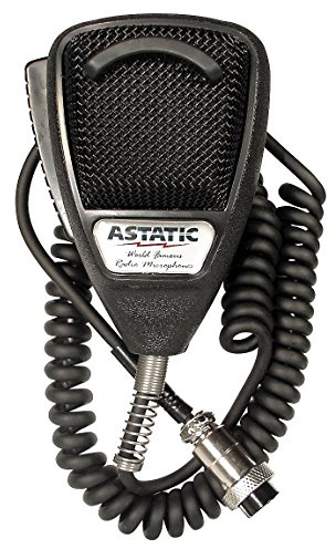 Astatic 302-636LB1 Black Noise Cancelling 4 Pin CB Microphone (Bulk),XLR