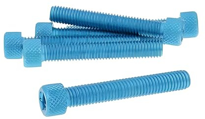 Schraubensatz 6 Stück Innensechskant Alu blau - M8x50