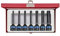 KING TONY 4467PP Coffret de Douilles Longues Torx® à Choc, Set de 7, 1/2