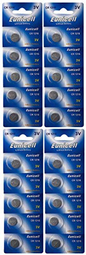 20 x CR1216 (4 Blistercards a 5 Batterien) EINWEG Markenware Eunicell